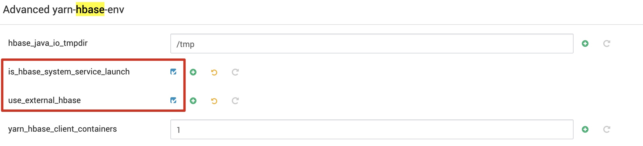 YARN>CONFIGS>ADVANCED>yarn-hbase-env