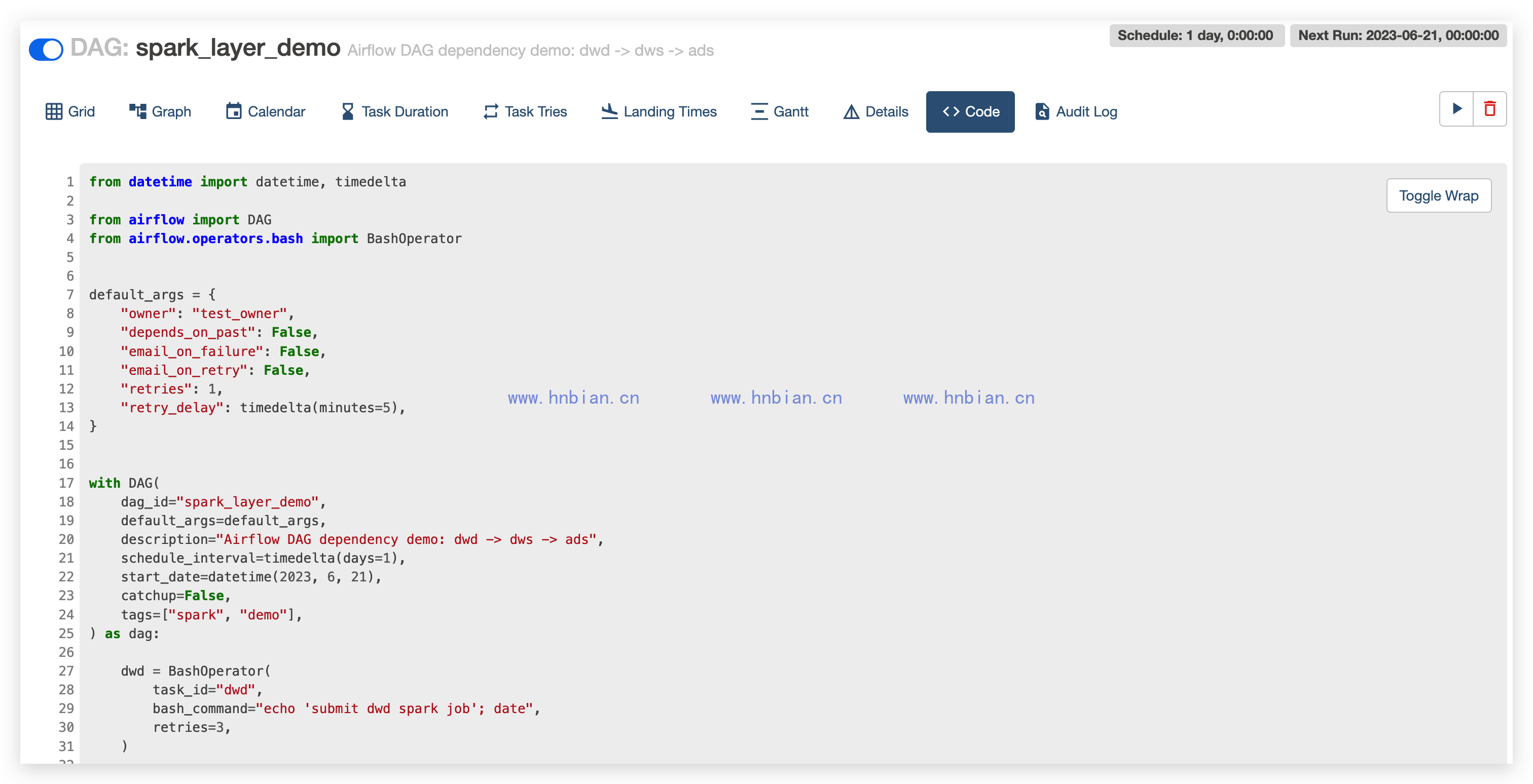 Code View 中的部分 DAG 源码